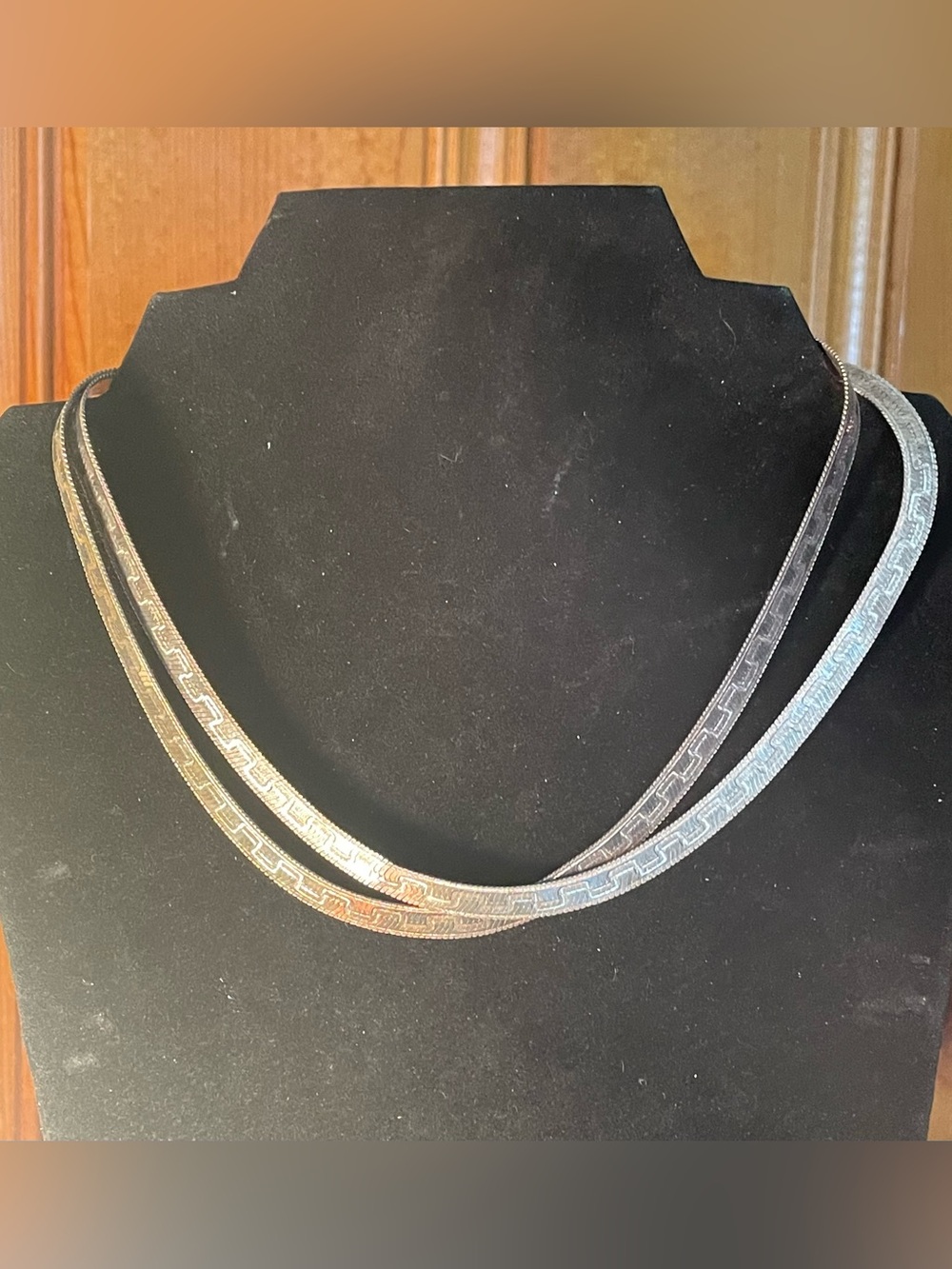 Milor Italy 925 Sterling Silver Herringbone Long Necklace 34 Inches 38 Grams